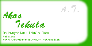 akos tekula business card